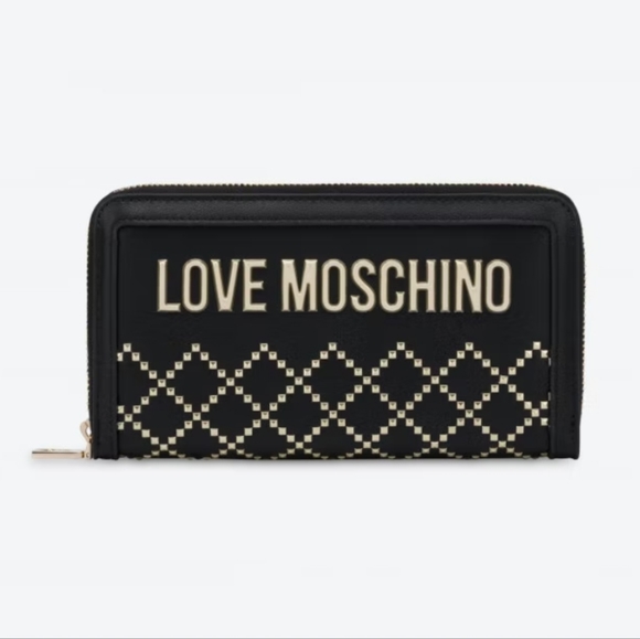 ❤️NWT Love Moschino Woven Wallet with Studs❤️ - Picture 1 of 10